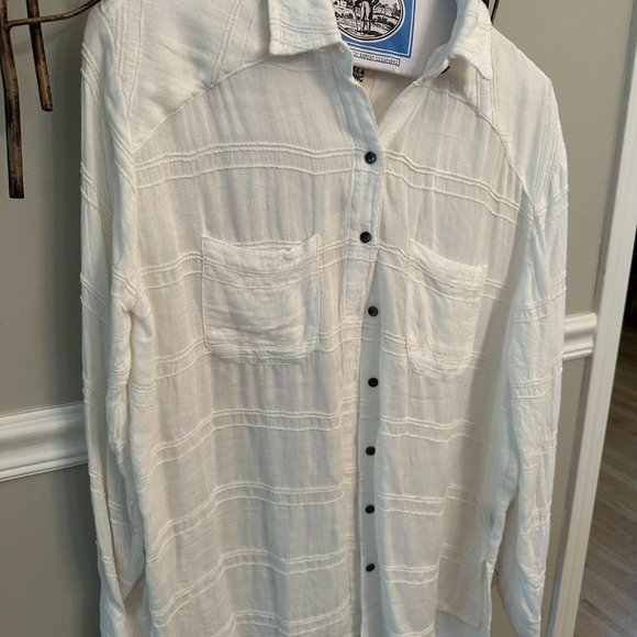 White Button Down, Linen, Billabong - Picture 3 of 8